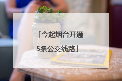 今起烟台开通5条公交线路
