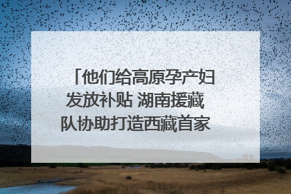 他们给高原孕产妇发放补贴 湖南援藏队协助打造西藏首家高原产儿协同中心