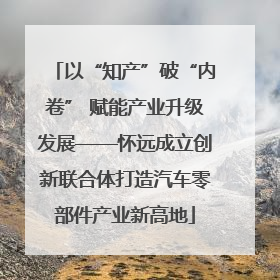 以“知产”破“内卷” 赋能产业升级发展——怀远成立创新联合体打造汽车零部件产业新高地