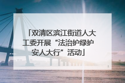 双清区滨江街道人大工委开展“法治护绿护安人大行”活动