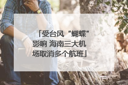 受台风“蝴蝶”影响 海南三大机场取消多个航班