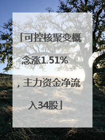 可控核聚变概念涨1.51%，主力资金净流入34股