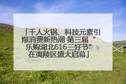 千人火锅、科技元素引爆消费新热潮 第三届“乐购湖北616三好节”在夷陵区盛大启幕