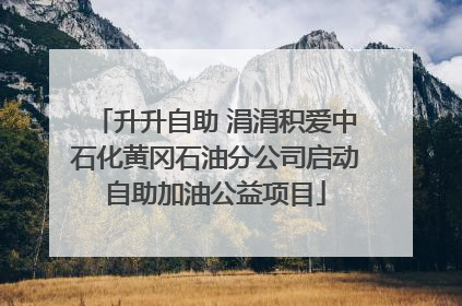 升升自助 涓涓积爱中石化黄冈石油分公司启动自助加油公益项目