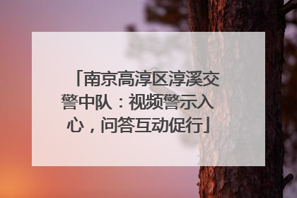 南京高淳区淳溪交警中队：视频警示入心，问答互动促行