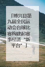 博兴县第九届全民运动会台球比赛构建起赛事经济“新平台”