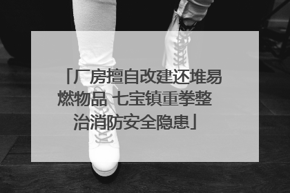 厂房擅自改建还堆易燃物品 七宝镇重拳整治消防安全隐患