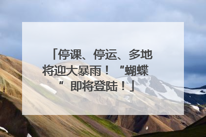 停课、停运、多地将迎大暴雨！“蝴蝶”即将登陆！