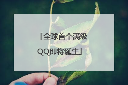 全球首个满级QQ即将诞生