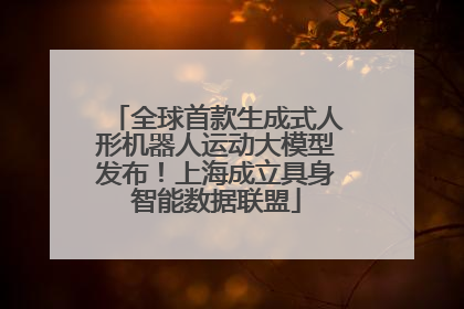 全球首款生成式人形机器人运动大模型发布！上海成立具身智能数据联盟