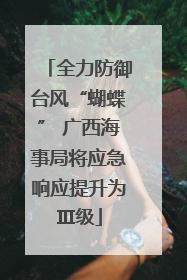 全力防御台风“蝴蝶” 广西海事局将应急响应提升为Ⅲ级