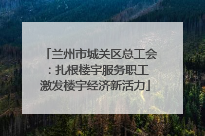 兰州市城关区总工会：扎根楼宇服务职工 激发楼宇经济新活力