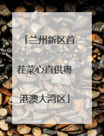 兰州新区首茬菜心直供粤港澳大湾区