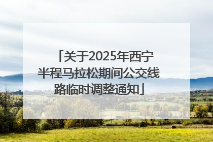 关于2025年西宁半程马拉松期间公交线路临时调整通知