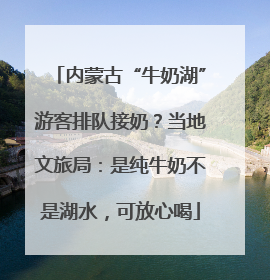 内蒙古“牛奶湖”游客排队接奶？当地文旅局：是纯牛奶不是湖水，可放心喝