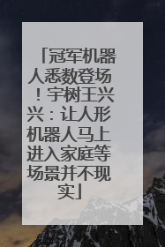 冠军机器人悉数登场！宇树王兴兴：让人形机器人马上进入家庭等场景并不现实