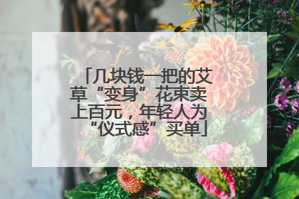 几块钱一把的艾草“变身”花束卖上百元，年轻人为“仪式感”买单