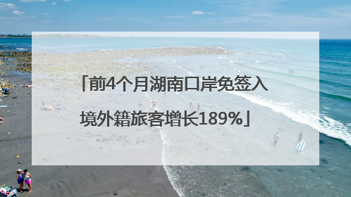 前4个月湖南口岸免签入境外籍旅客增长189%