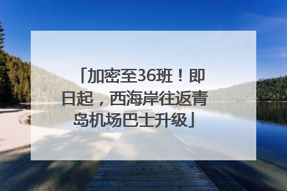 加密至36班！即日起，西海岸往返青岛机场巴士升级