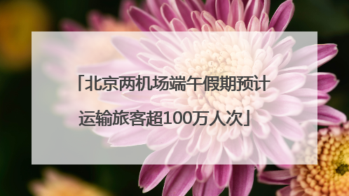 北京两机场端午假期预计运输旅客超100万人次