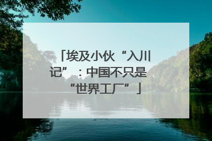 埃及小伙“入川记”：中国不只是“世界工厂”
