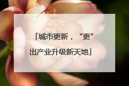 城市更新，“更”出产业升级新天地