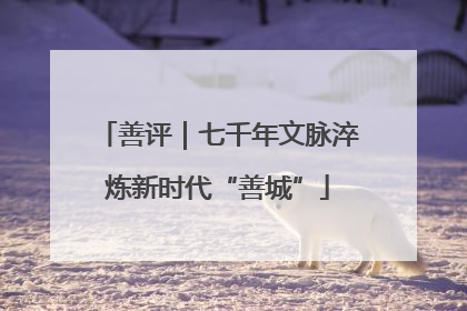 善评｜七千年文脉淬炼新时代“善城”