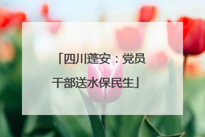 四川蓬安：党员干部送水保民生