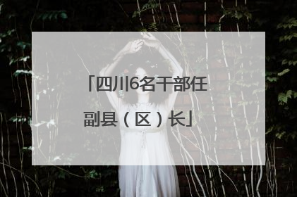 四川6名干部任副县（区）长
