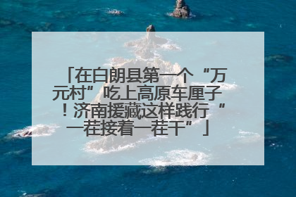在白朗县第一个“万元村”吃上高原车厘子！济南援藏这样践行“一茬接着一茬干”