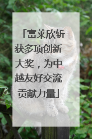 富莱欣斩获多项创新大奖，为中越友好交流贡献力量