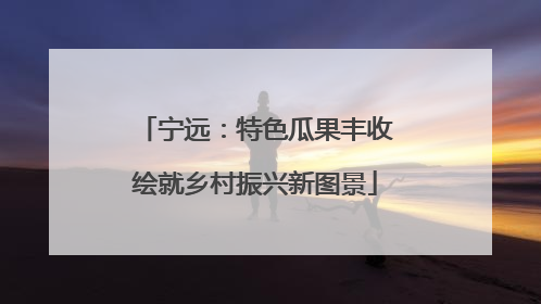 宁远：特色瓜果丰收绘就乡村振兴新图景