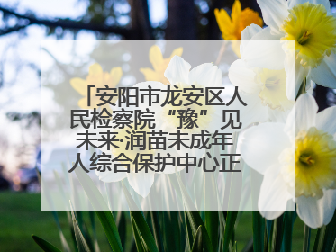 安阳市龙安区人民检察院“豫”见未来·润苗未成年人综合保护中心正式揭牌