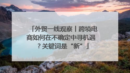 外贸一线观察丨跨境电商如何在不确定中寻机遇？关键词是“新”
