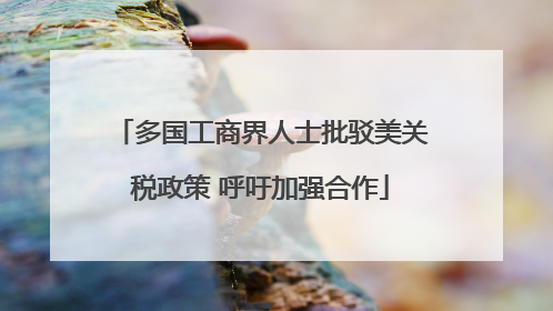 多国工商界人士批驳美关税政策 呼吁加强合作