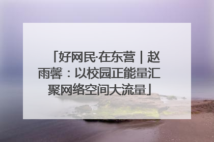 好网民·在东营｜赵雨馨：以校园正能量汇聚网络空间大流量