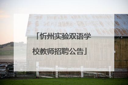 忻州实验双语学校教师招聘公告