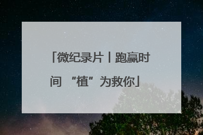 微纪录片丨跑赢时间 “植”为救你