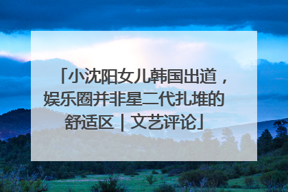 小沈阳女儿韩国出道，娱乐圈并非星二代扎堆的舒适区｜文艺评论