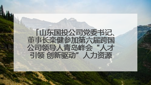 山东国投公司党委书记、董事长栾健参加第六届跨国公司领导人青岛峰会“人才引领 创新驱动”人力资源高质量发展对话会