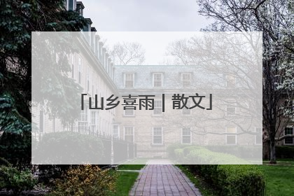 山乡喜雨｜散文