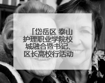 岱岳区 泰山护理职业学院校城融合暨书记、区长高校行活动在泰安举行