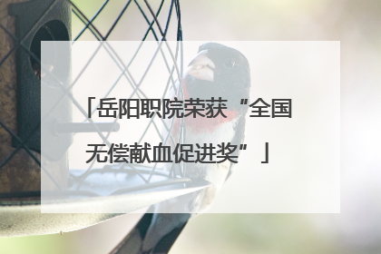 岳阳职院荣获“全国无偿献血促进奖”