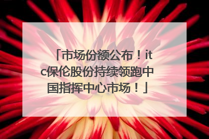 市场份额公布！itc保伦股份持续领跑中国指挥中心市场！