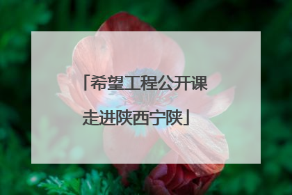 希望工程公开课走进陕西宁陕