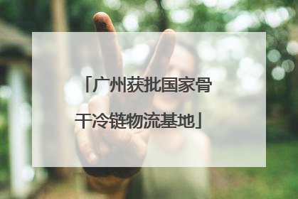 广州获批国家骨干冷链物流基地