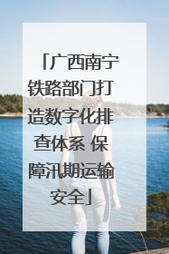 广西南宁铁路部门打造数字化排查体系 保障汛期运输安全