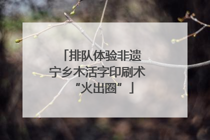 排队体验非遗 宁乡木活字印刷术“火出圈”