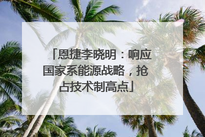 恩捷李晓明：响应国家系能源战略，抢占技术制高点