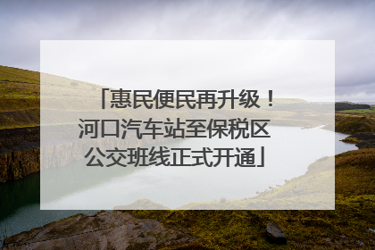 惠民便民再升级！河口汽车站至保税区公交班线正式开通